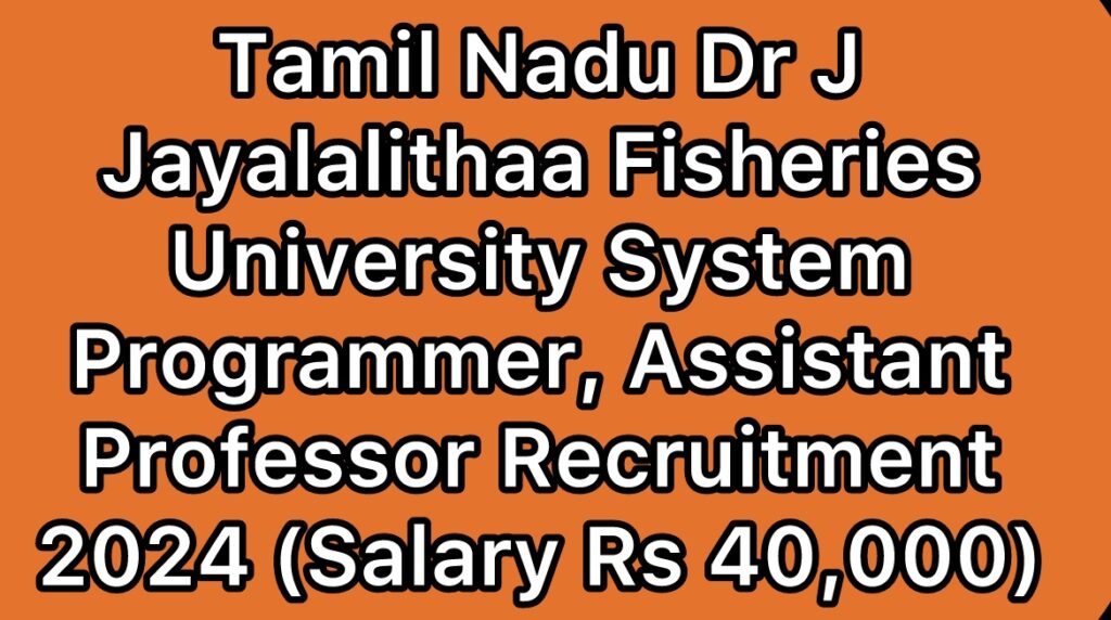 TNJFU-Tamil-Nadu-Dr-J-Jayalalithaa-Fisheries-University-System-Programmer-Assistant-Professor-Recruitment-2024